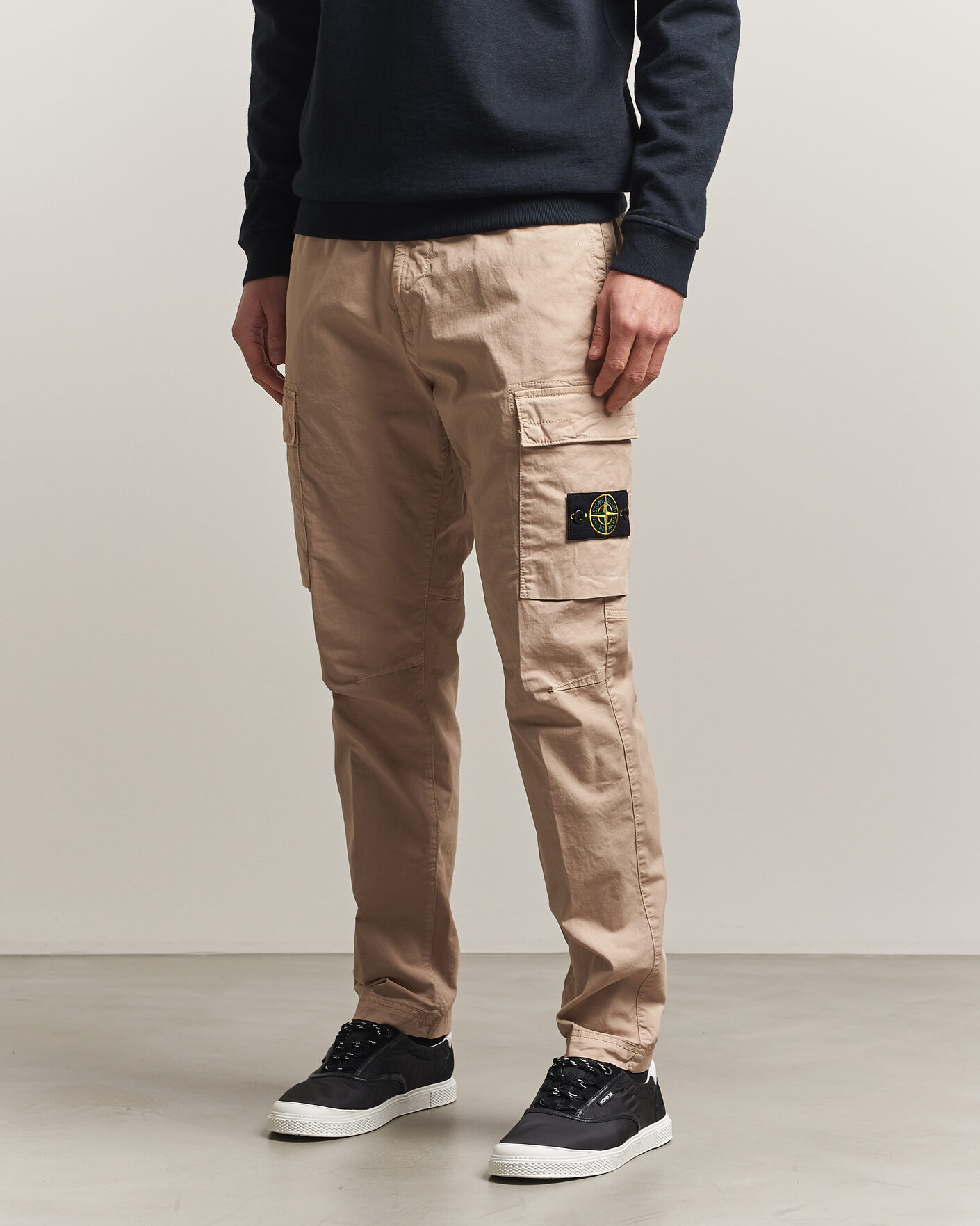 Men | Trousers | Stone Island | Stretch Cotton Twill Cargo Trousers Desert