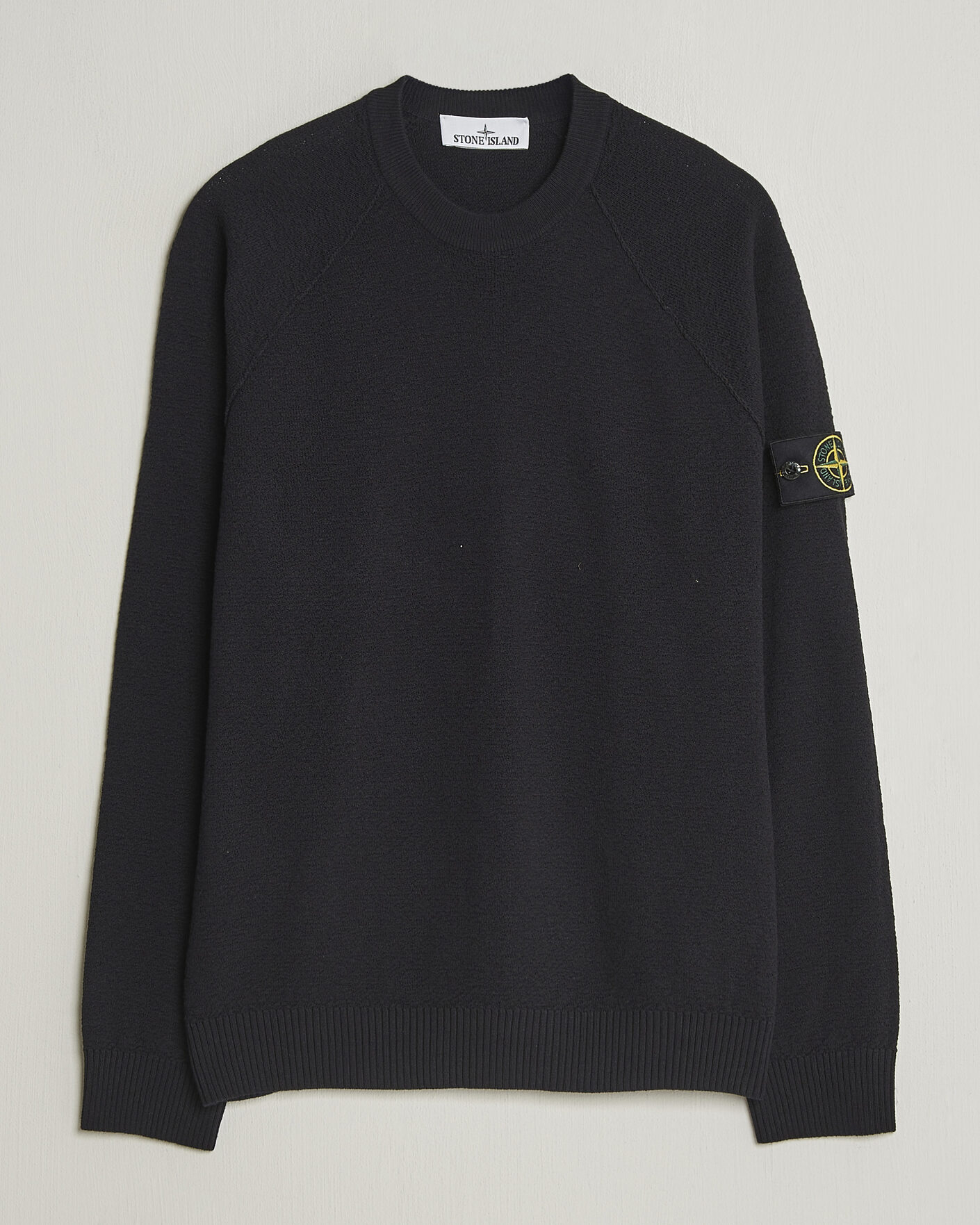 Men | Sweaters & Knitwear | Stone Island | Raw Hand Organic Cotton Crewneck Navy