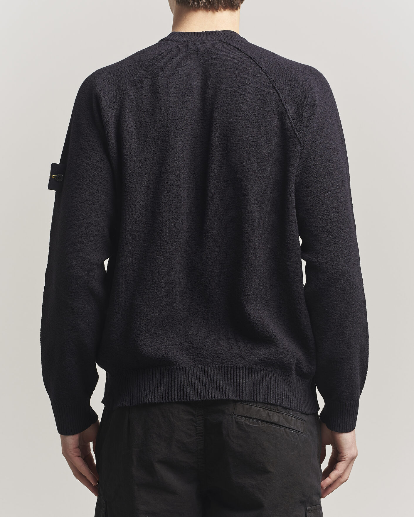 Men | Sweaters & Knitwear | Stone Island | Raw Hand Organic Cotton Crewneck Navy