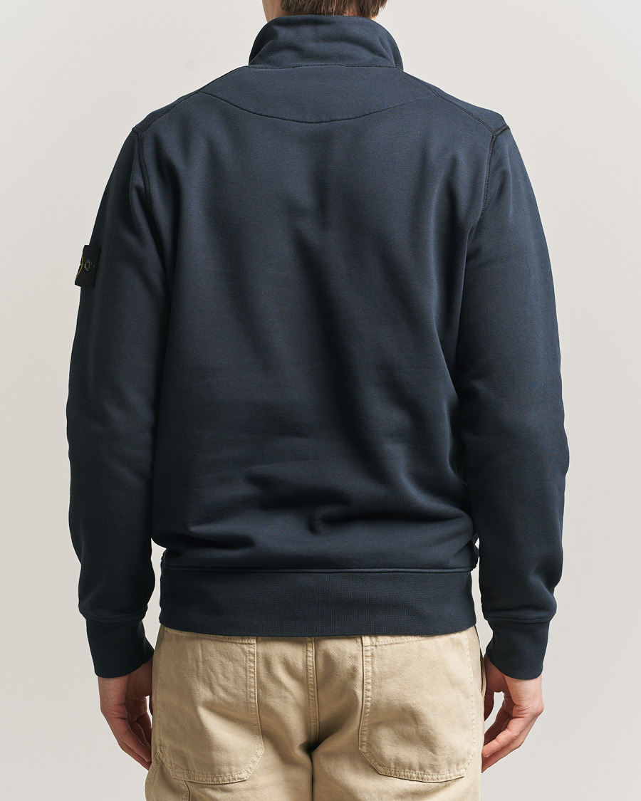 Men | Sweaters & Knitwear | Stone Island | Garment Dyed Fleece Half Zip Navy
