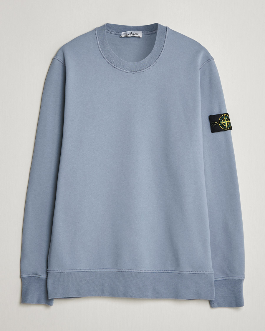 Men | Sweaters & Knitwear | Stone Island | Garment Dyed Fleece Sweatshirt Dark Blue