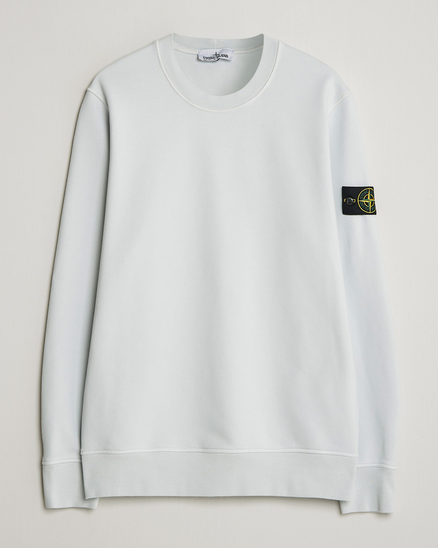 Men | Sweaters & Knitwear | Stone Island | Garment Dyed Fleece Sweatshirt Sky Blue