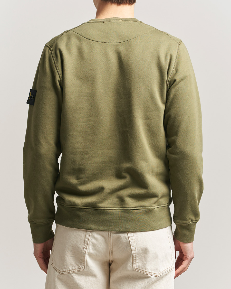Men | Sweaters & Knitwear | Stone Island | Garment Dyed Fleece Sweatshirt Military Green