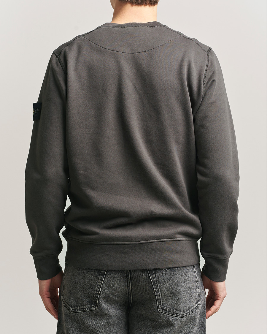 Men | Sweaters & Knitwear | Stone Island | Garment Dyed Fleece Sweatshirt Charcoal