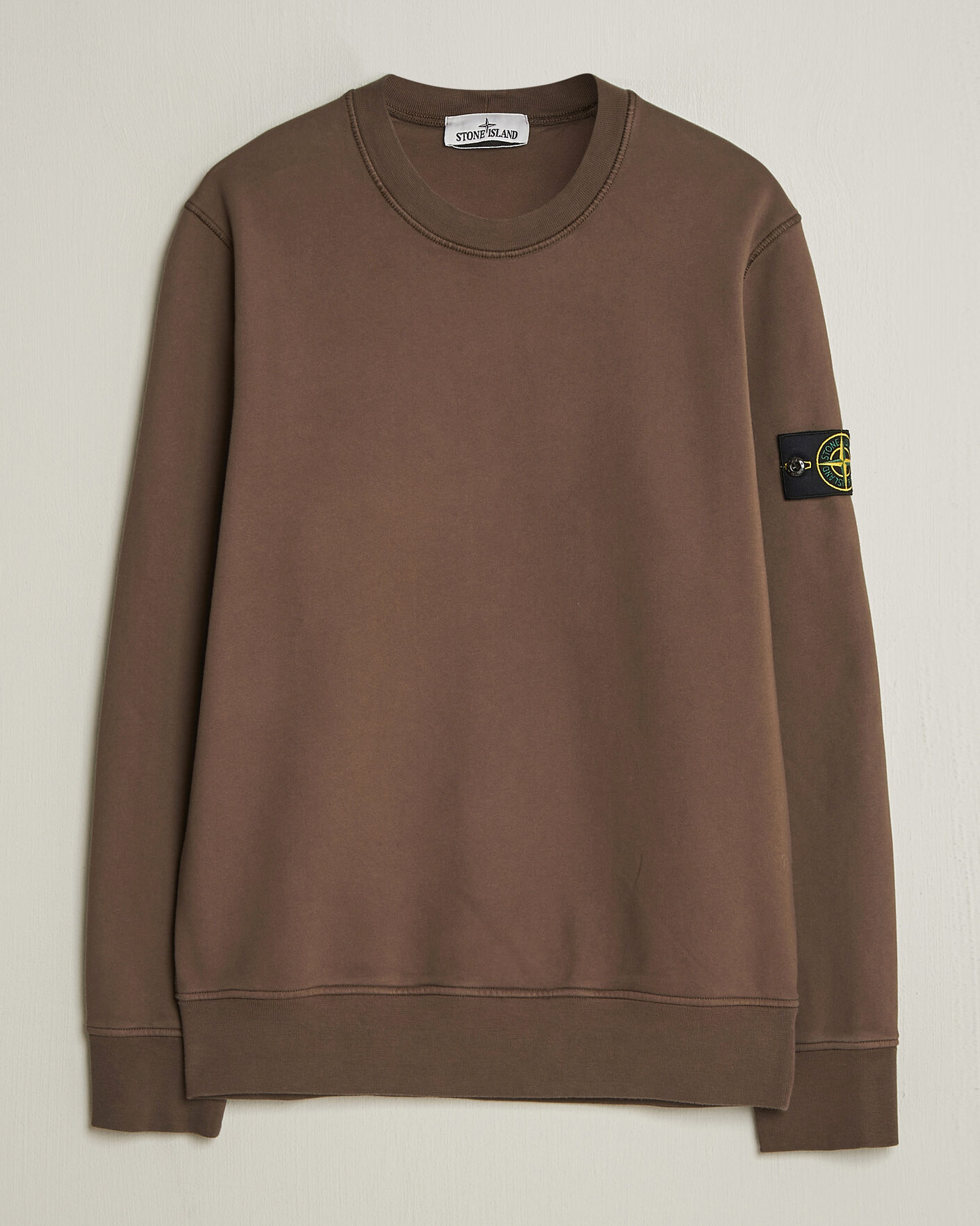 Men | Sweaters & Knitwear | Stone Island | Garment Dyed Fleece Sweatshirt Umber