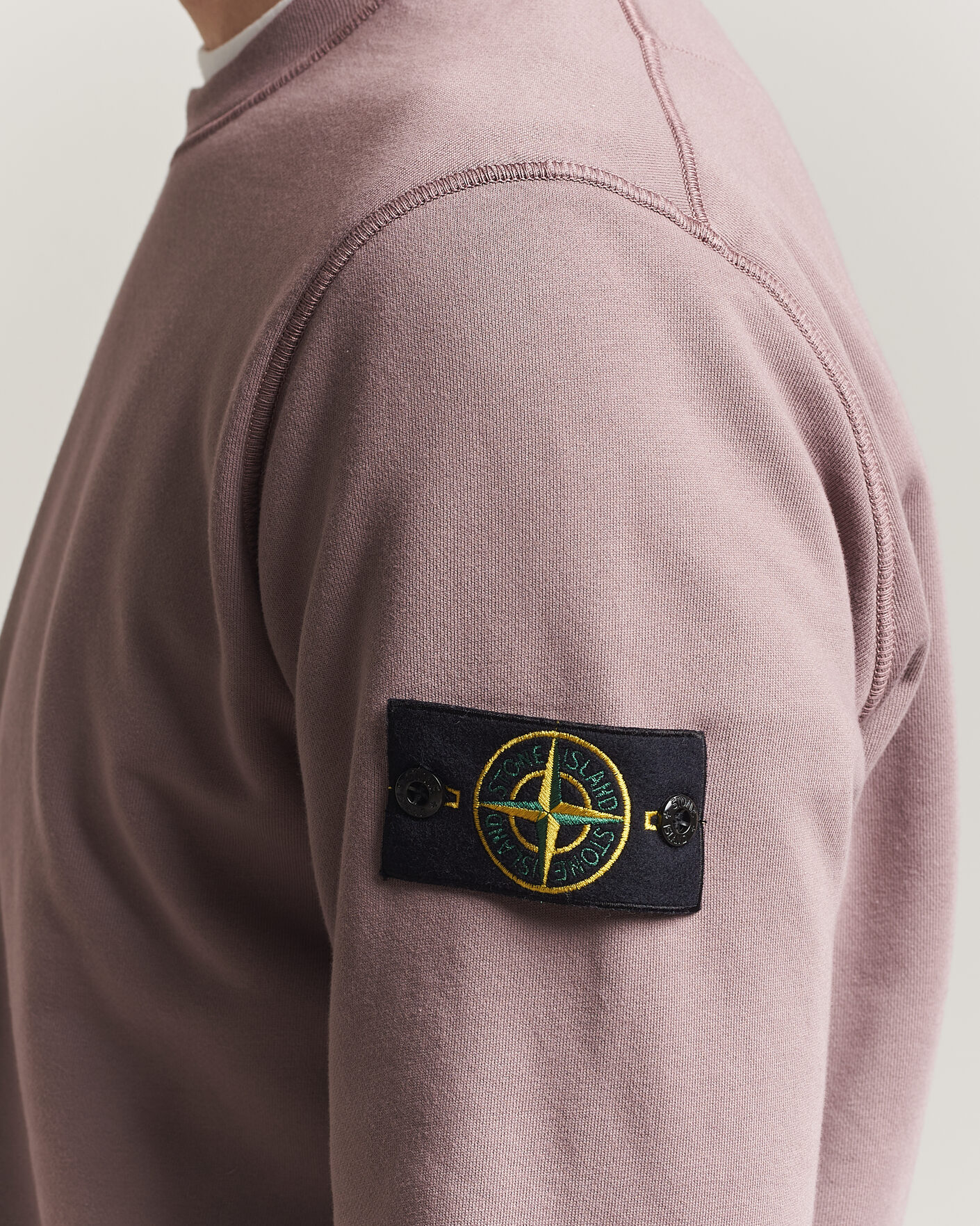 Men | Sweaters & Knitwear | Stone Island | Garment Dyed Fleece Sweatshirt Purple Grey