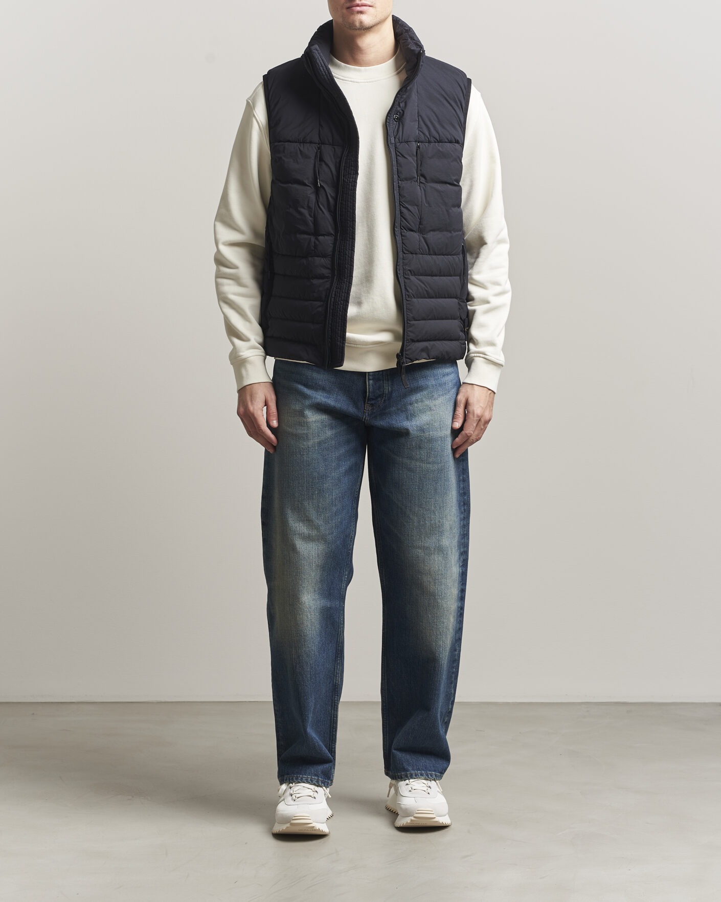 Stone Island Nylon Down Vest Navy at CareOfCarl.com Stone Island Nylon Down Vest Navy at CareOfCarl.com