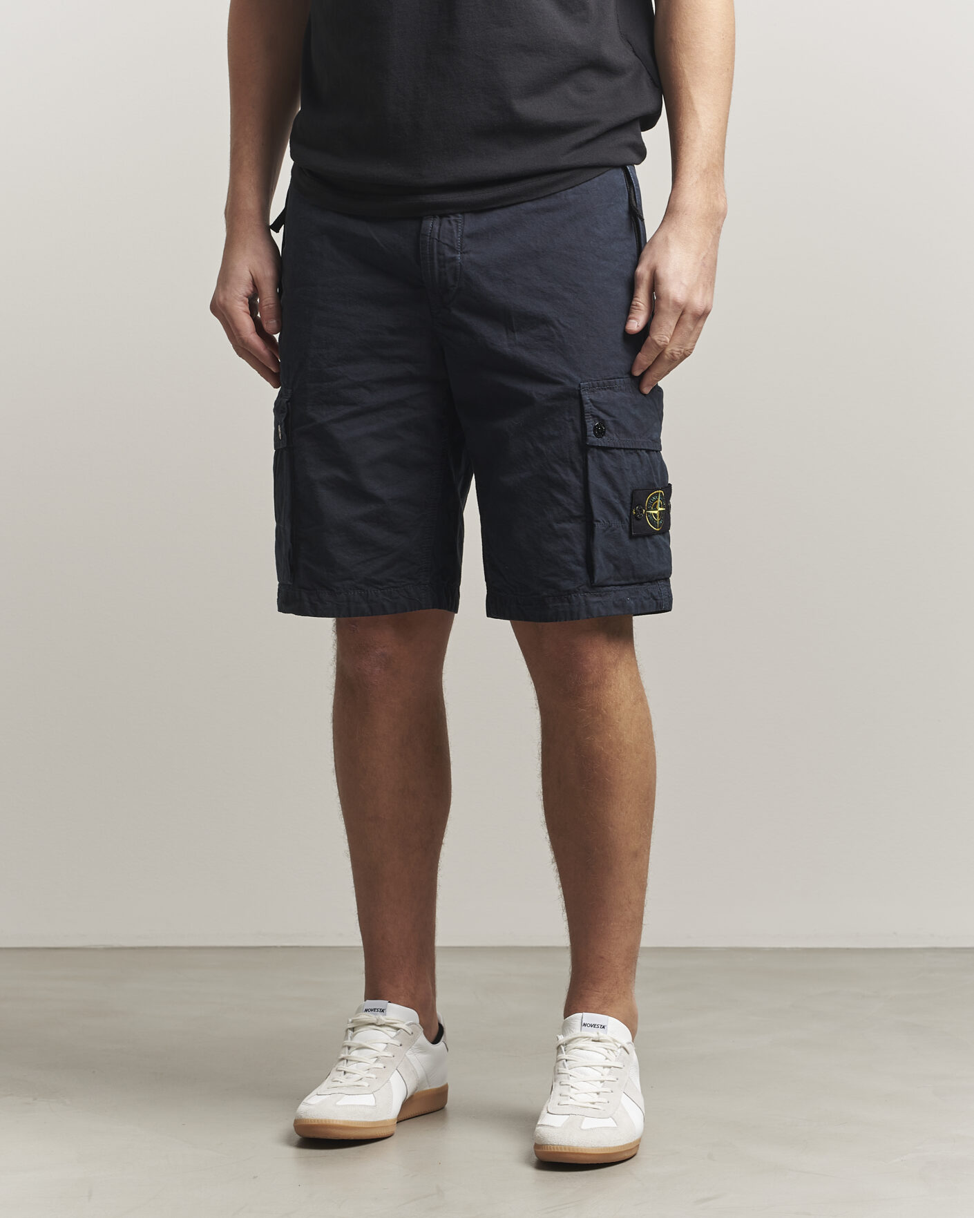 Men | Shorts | Stone Island | Brushed Cotton Canvas Cargo Shorts Navy