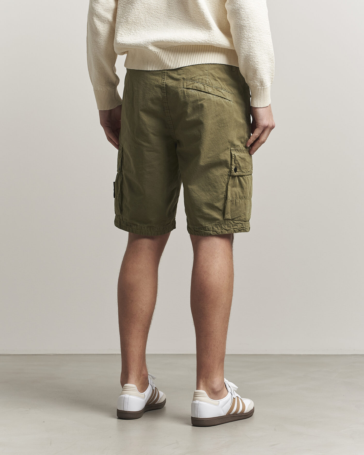 Men | Shorts | Stone Island | Brushed Cotton Canvas Cargo Shorts Military Green