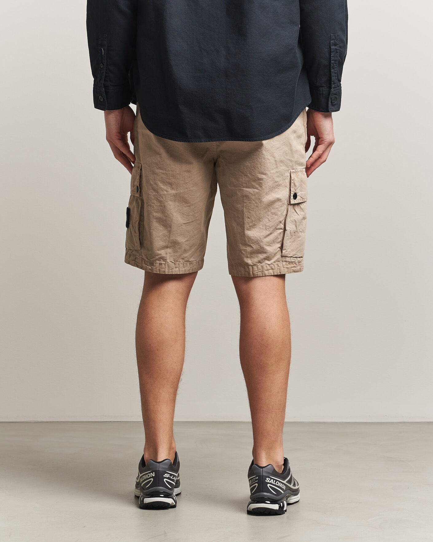 Men | Shorts | Stone Island | Brushed Cotton Canvas Cargo Shorts Desert