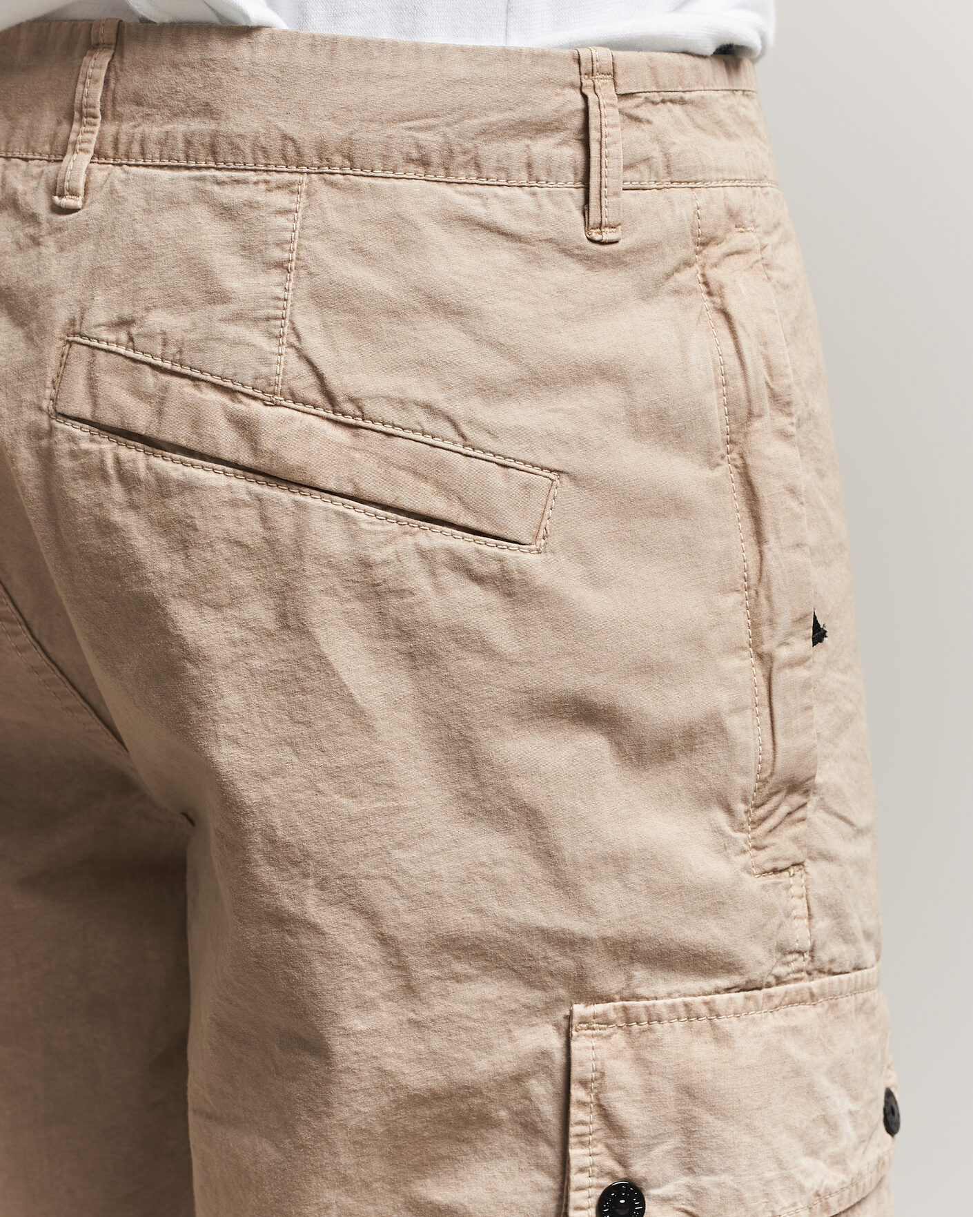 Men | Shorts | Stone Island | Brushed Cotton Canvas Cargo Shorts Desert