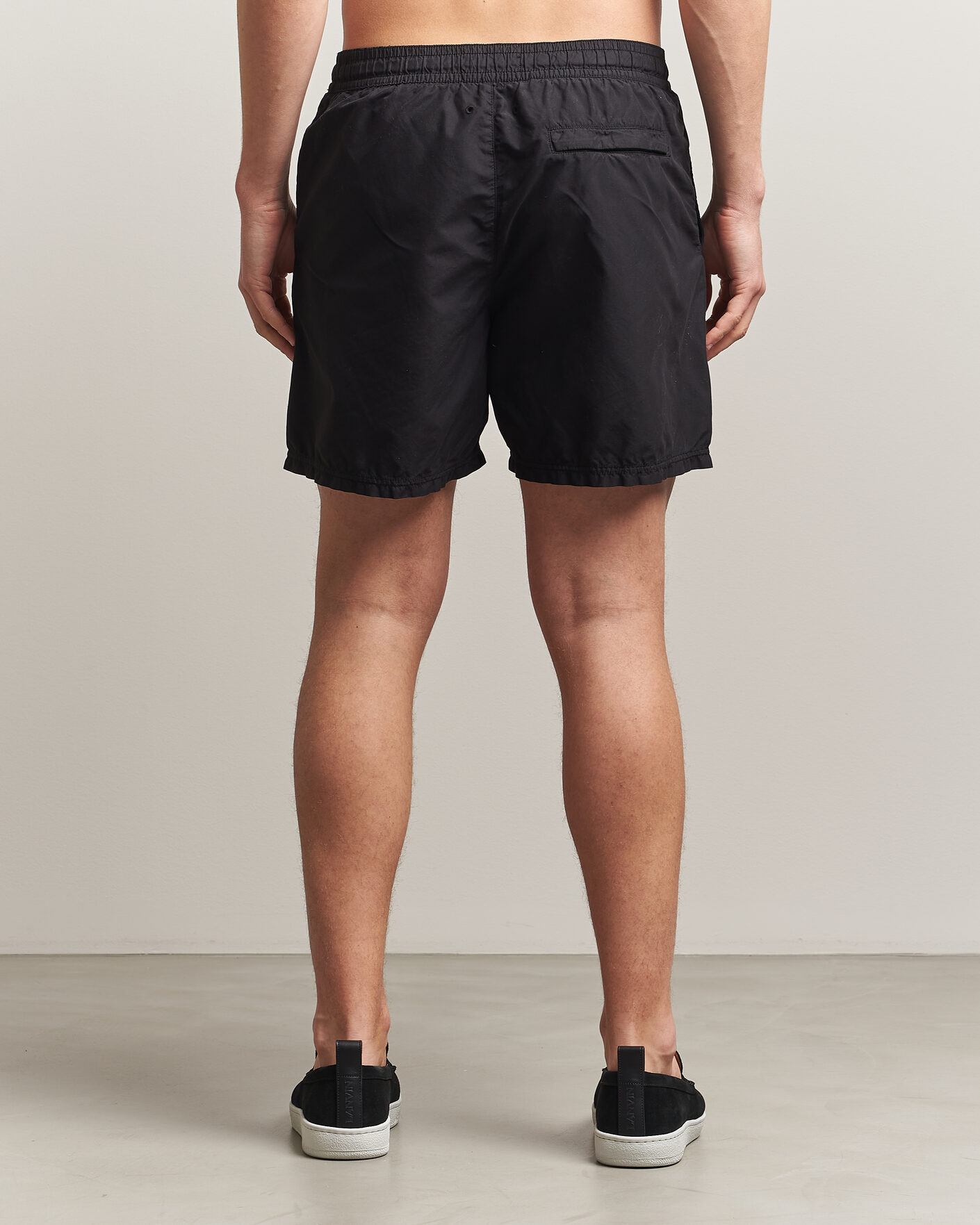 Stone Island Brushed Nylon Swimshorts Black at CareOfCarl.com