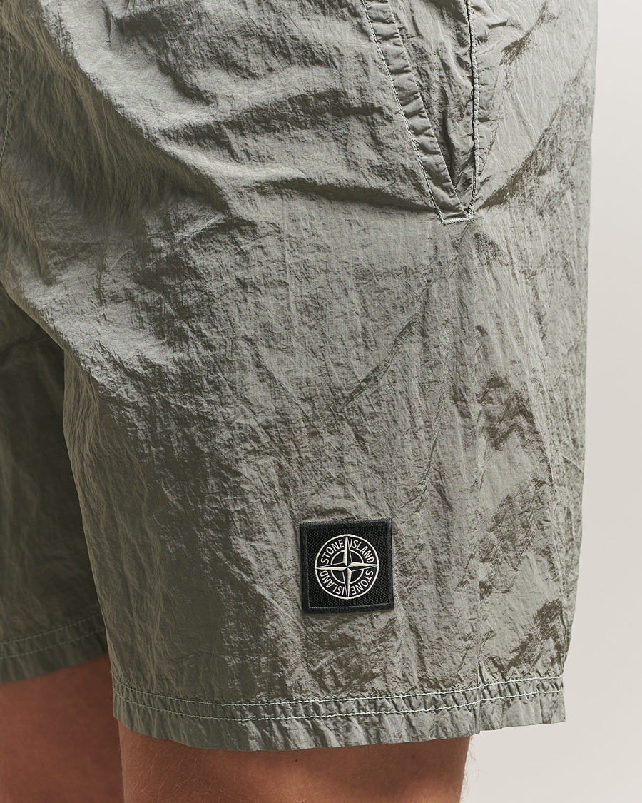 Stone Island Nylon Metal Econyl Swimshorts Pearl Grey at