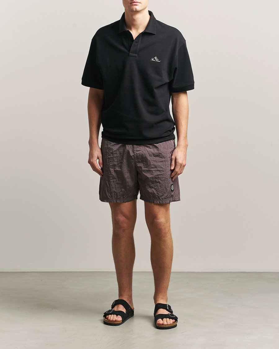 Stone Island Nylon Metal Econyl Swimshorts Purple Grey at