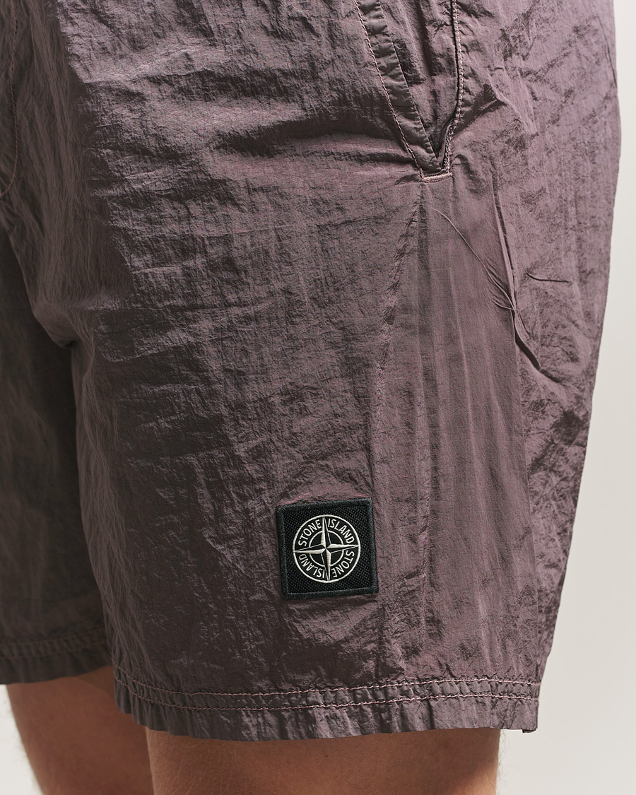 Stone Island Nylon Metal Econyl Swimshorts Purple Grey at