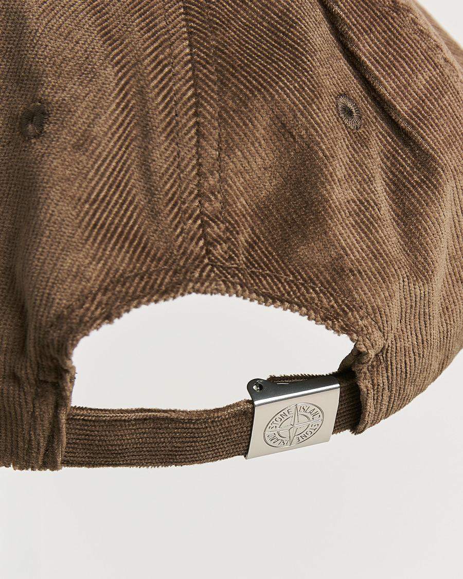 Men | Hats & Caps | Stone Island | Micro Cord Cotton Cap Umber