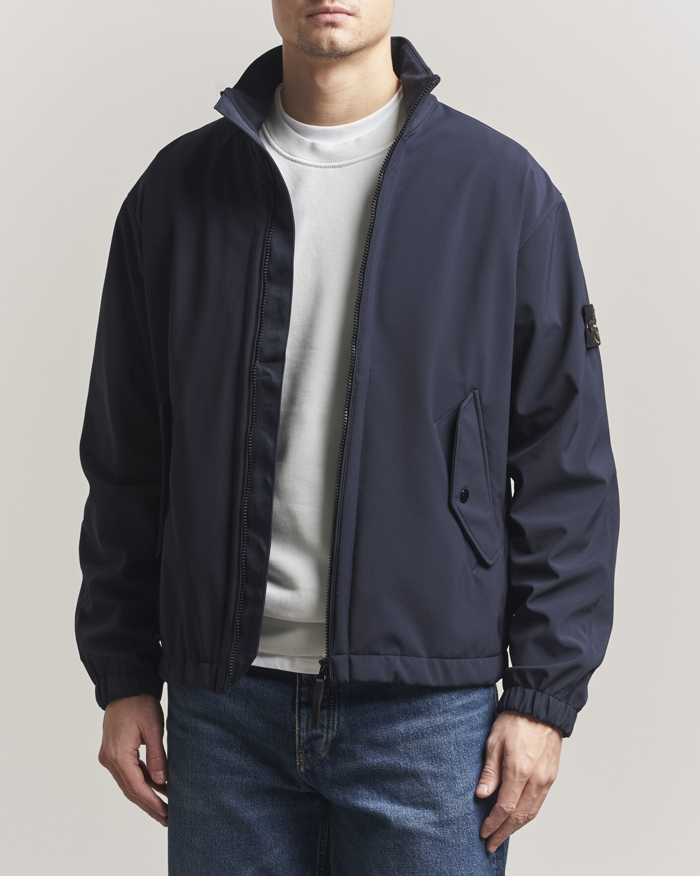 Stone Island Soft Shell Jacket Navy at CareOfCarl.com
