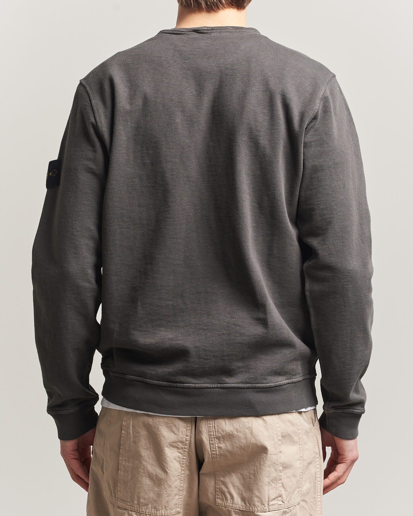 Men | Sweaters & Knitwear | Stone Island | Old Dyed Cotton Sweatshirt Charcoal