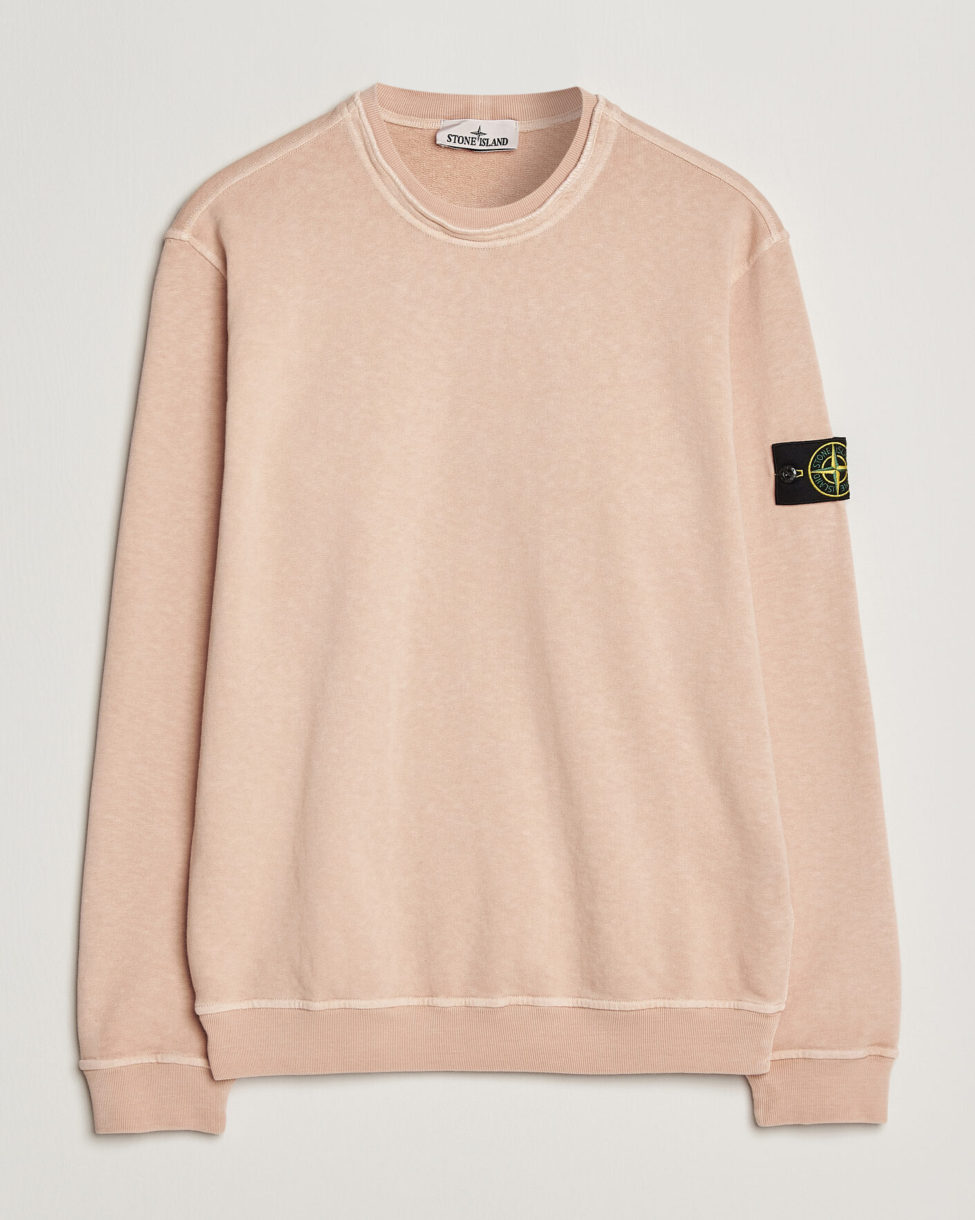 Men | Sweaters & Knitwear | Stone Island | Old Dyed Cotton Sweatshirt Plaster Pink