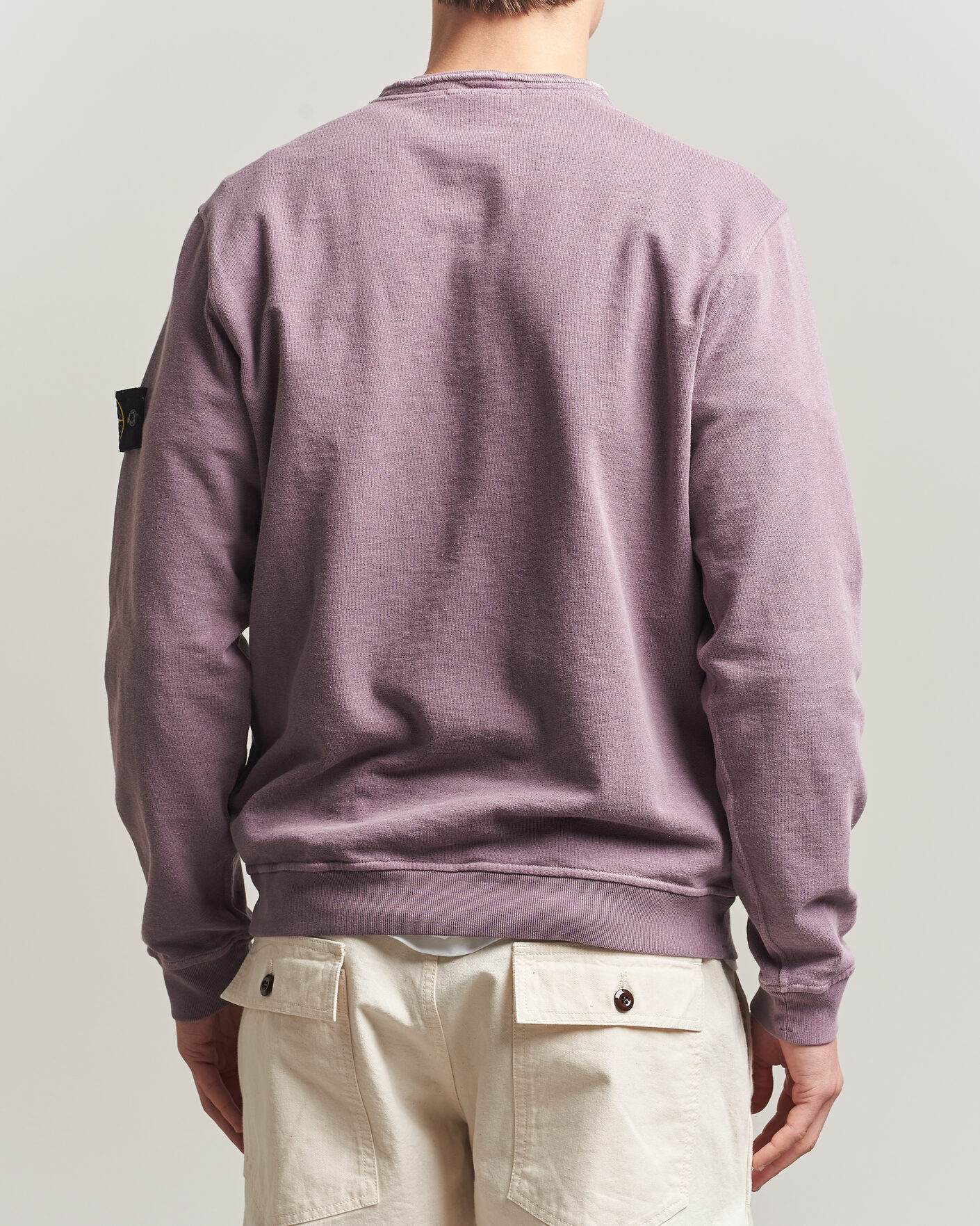 Men | Sweaters & Knitwear | Stone Island | Old Dyed Cotton Sweatshirt Purple Grey