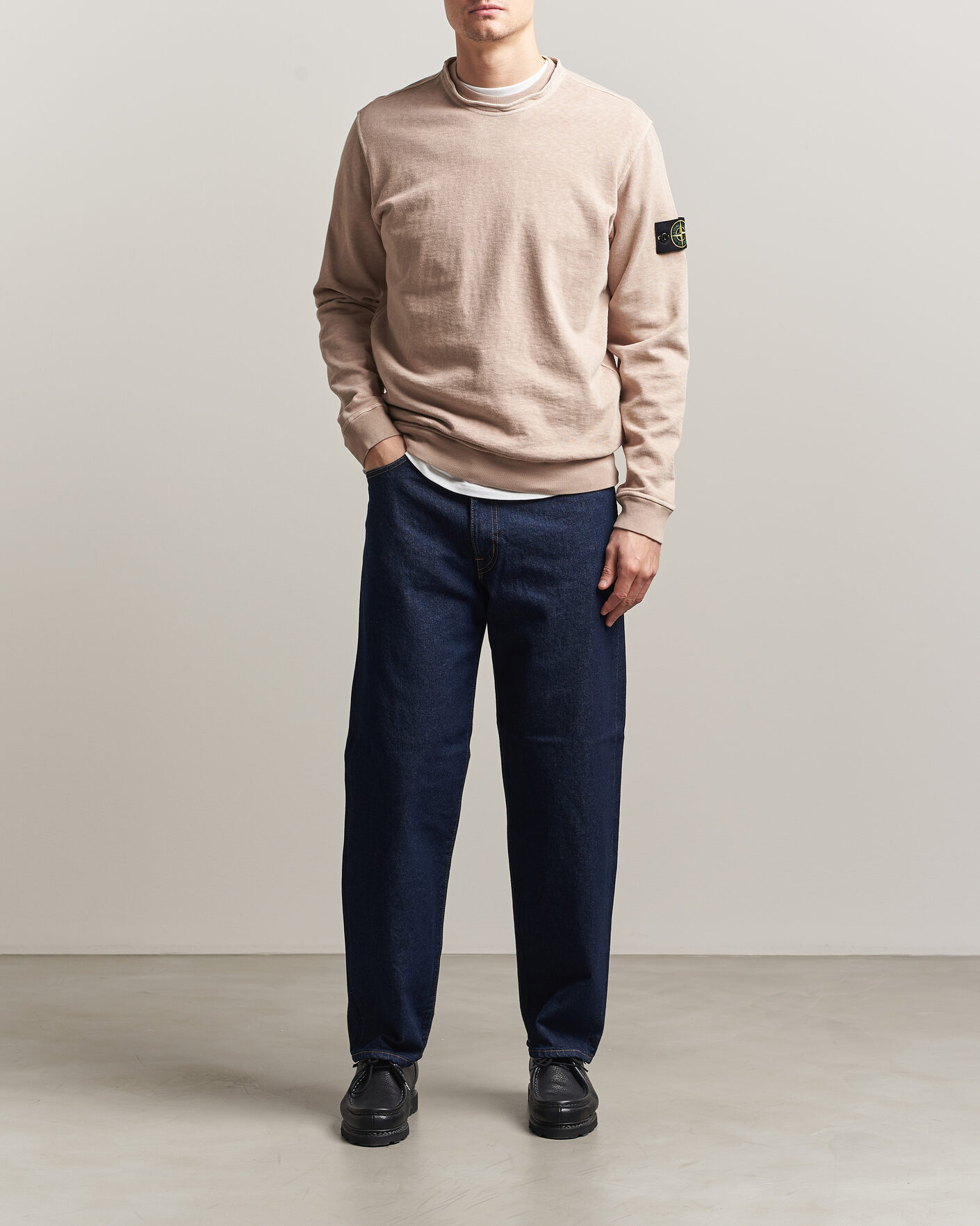 Men | Sweaters & Knitwear | Stone Island | Old Dyed Cotton Sweatshirt Desert