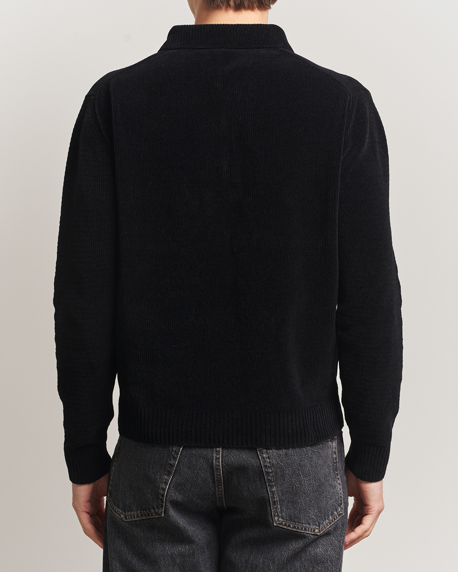 Men | Polo Shirts | Sunflower | Chenile Long Sleeve Polo Black
