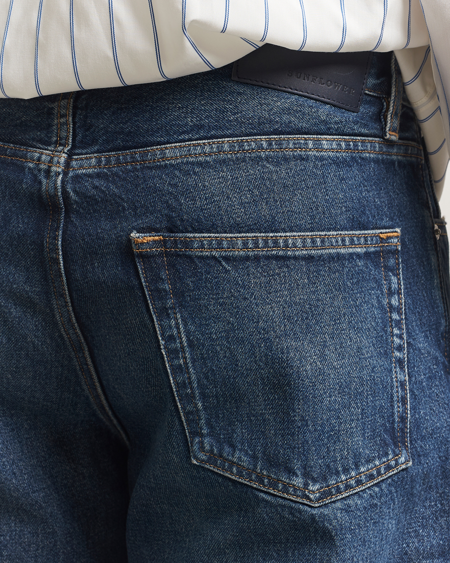 Men | Jeans | Sunflower | Loose Jeans Dark Blue Worn