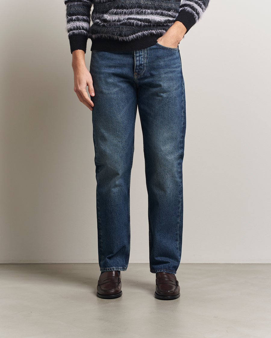 Sunflower Standard Jeans Dark Blue Worn at CareOfCarl.com