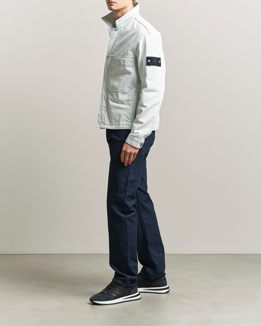 Men | Coats & Jackets | Stone Island | Denim Jacket Ultra Bleached