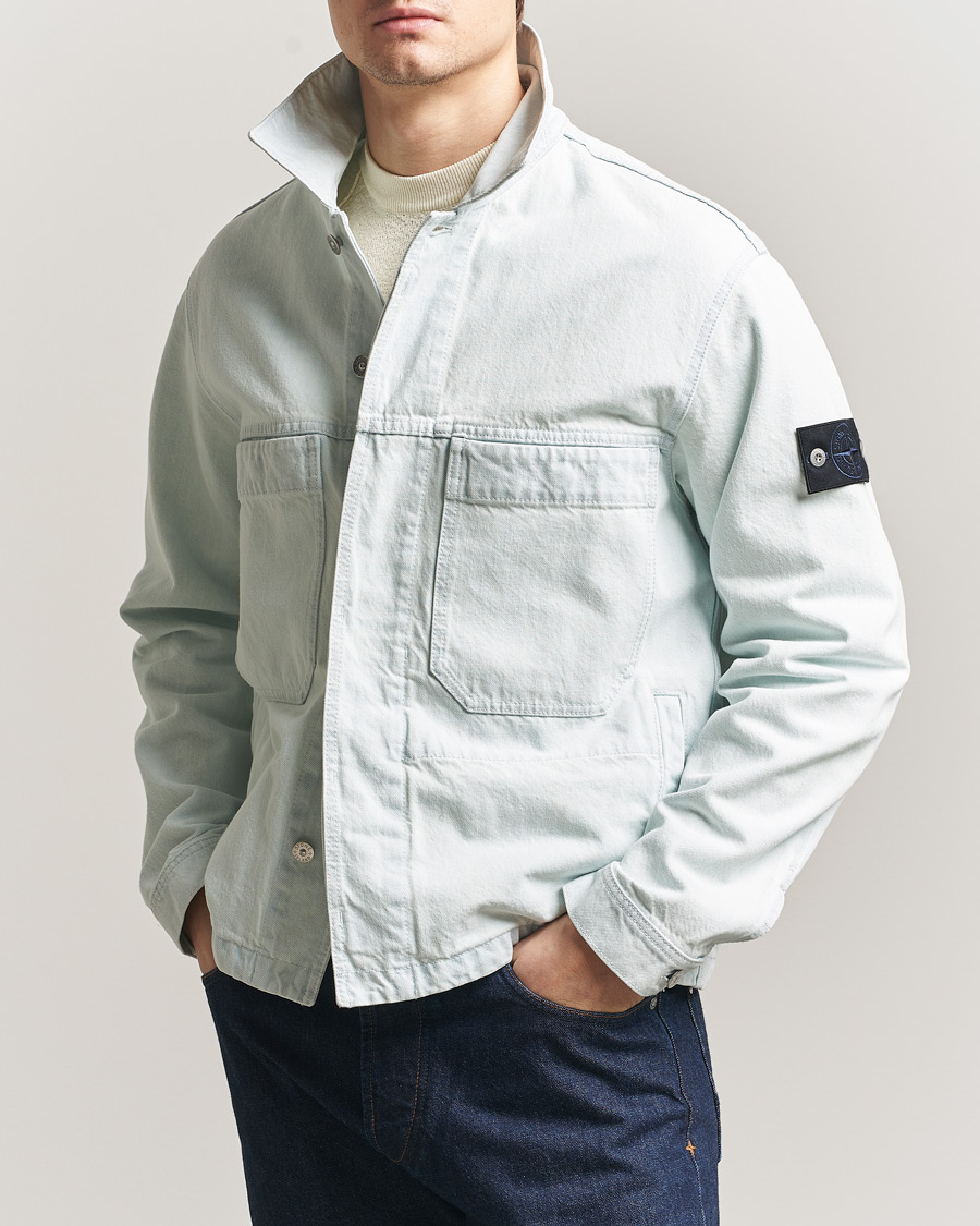 Men | Coats & Jackets | Stone Island | Denim Jacket Ultra Bleached