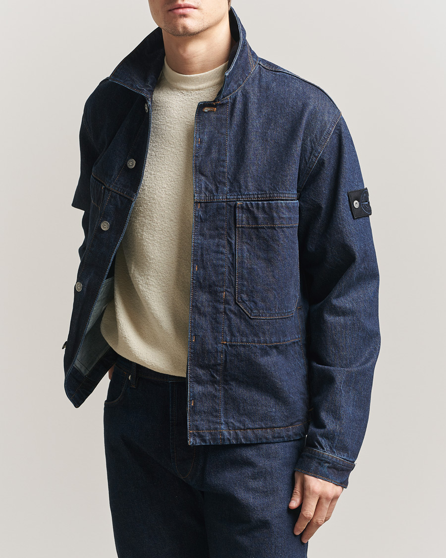 Men | Coats & Jackets | Stone Island | Denim Jacket Blue Rinse