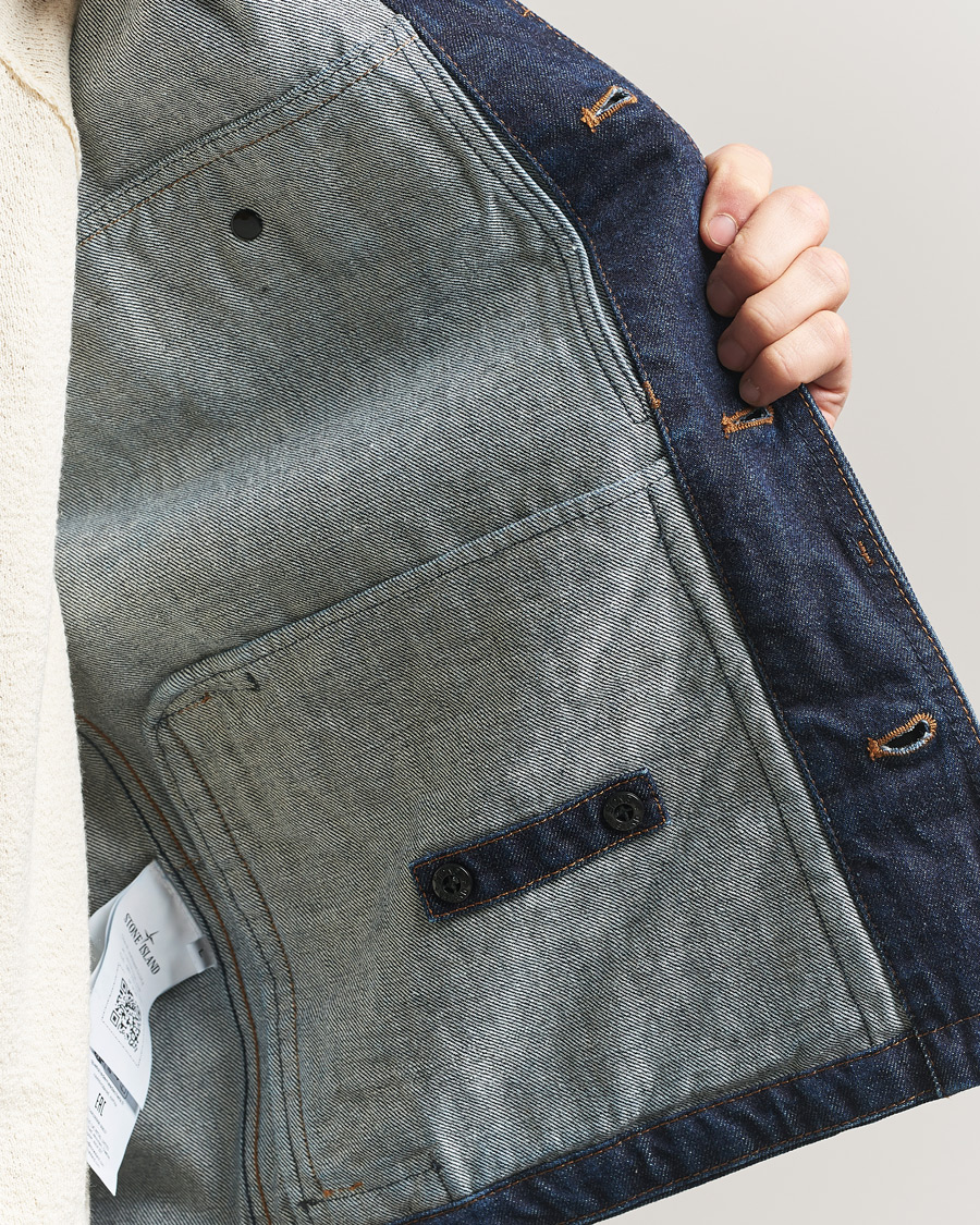 Men | Coats & Jackets | Stone Island | Denim Jacket Blue Rinse