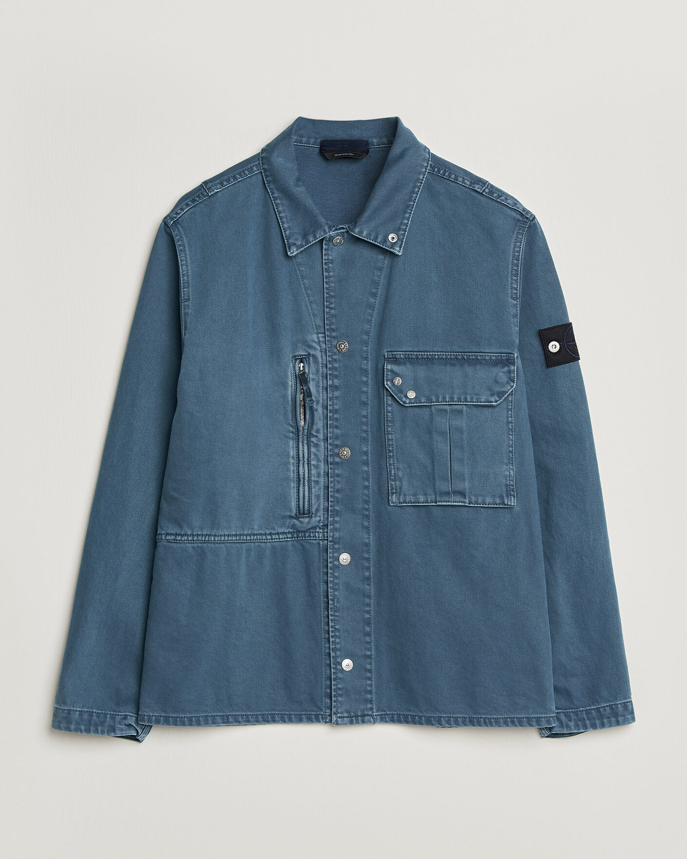 Stone Island Denim Overshirt Indigo at CareOfCarl.com