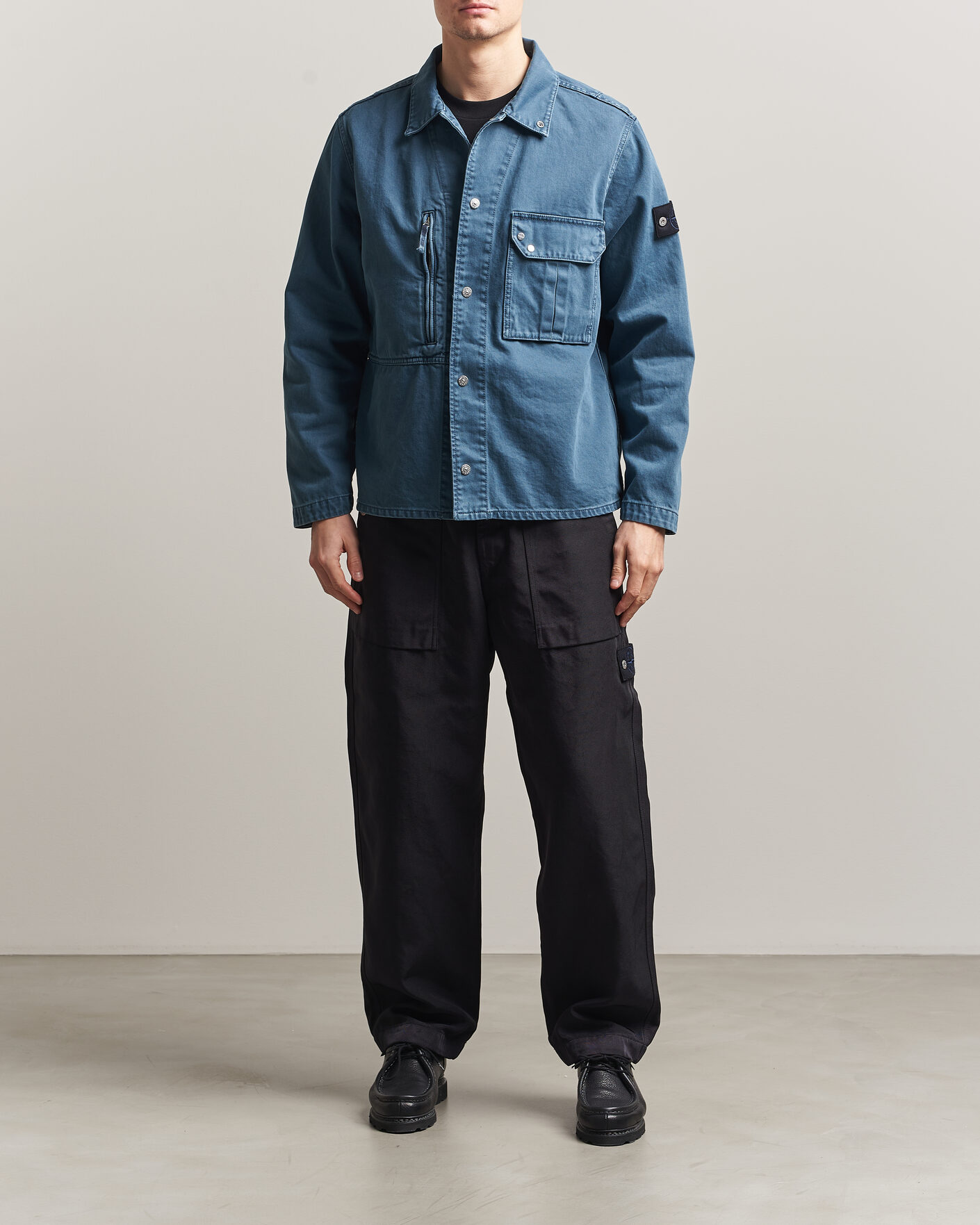 Stone Island Denim Overshirt Indigo at CareOfCarl.com