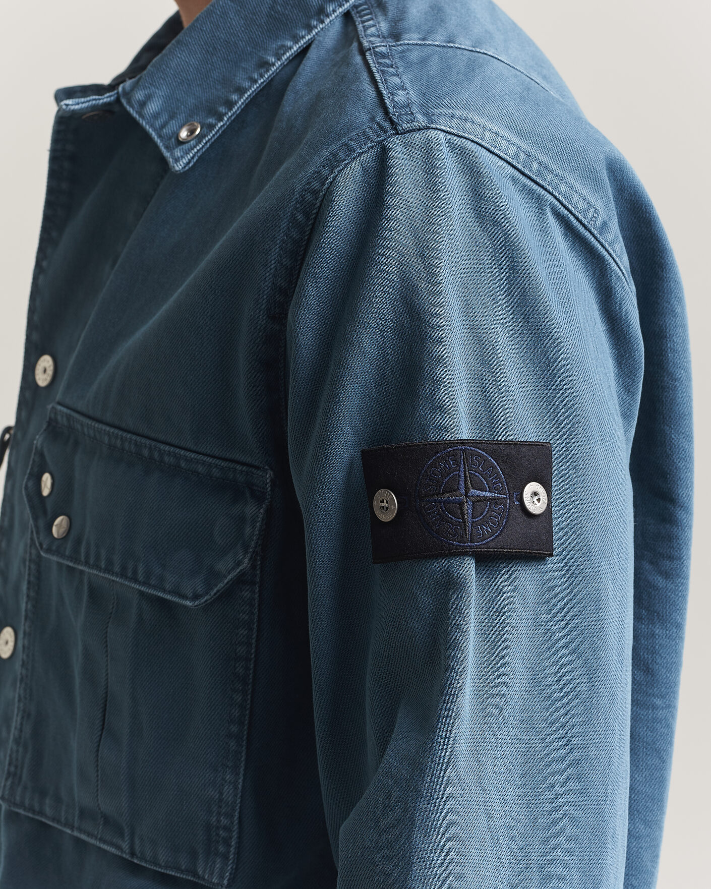 Stone Island Denim Overshirt Indigo at CareOfCarl.com