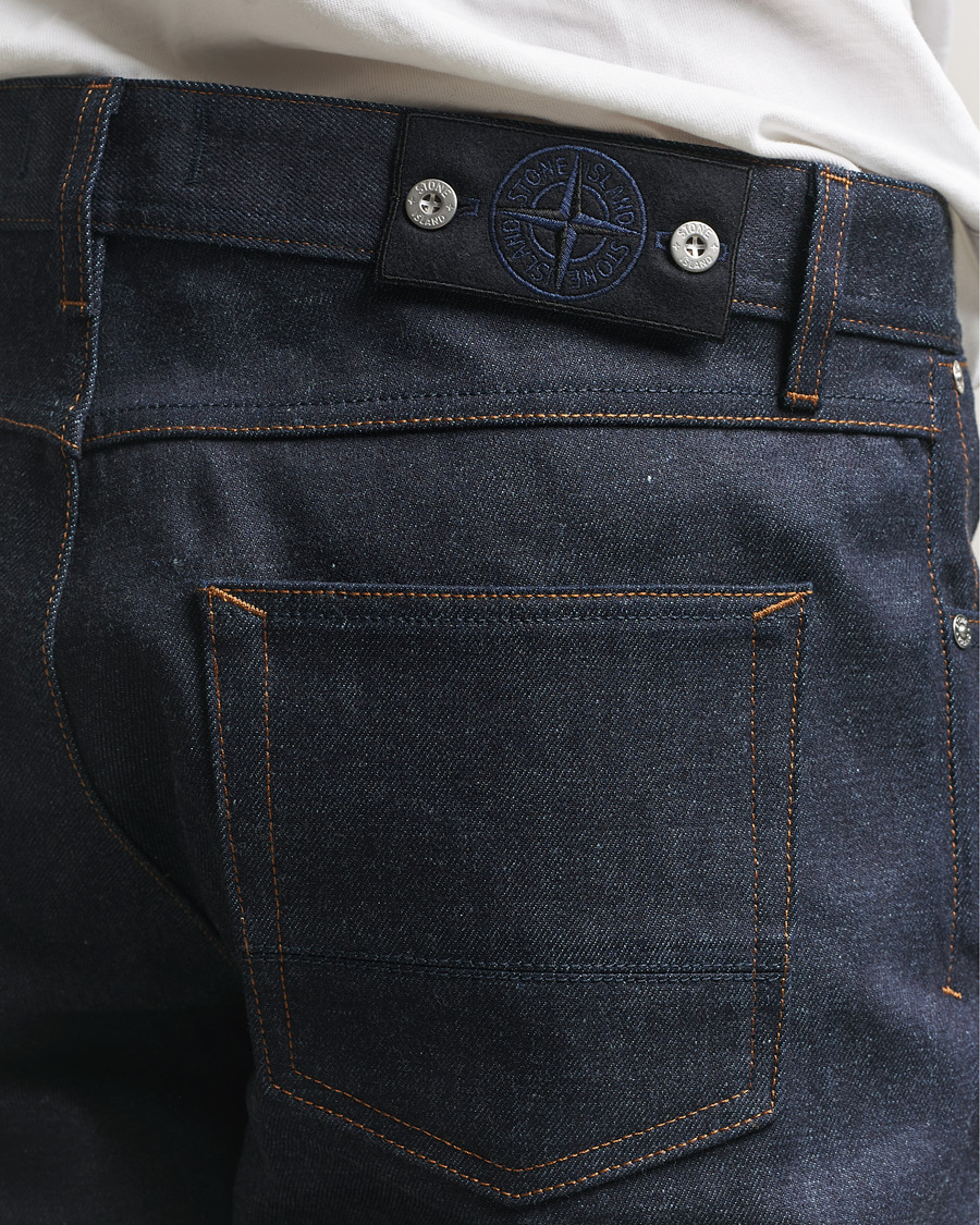 Men | Jeans | Stone Island | Slim Fit Raw Denim Jeans Blue