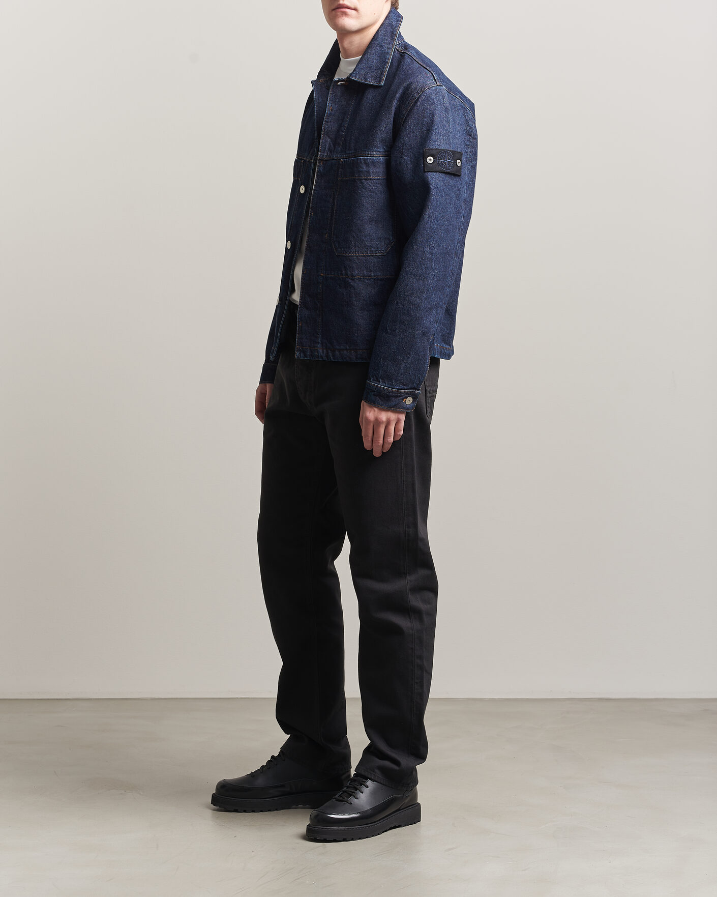 Men | Trousers | Stone Island | Straight Fit Denim Jeans Black
