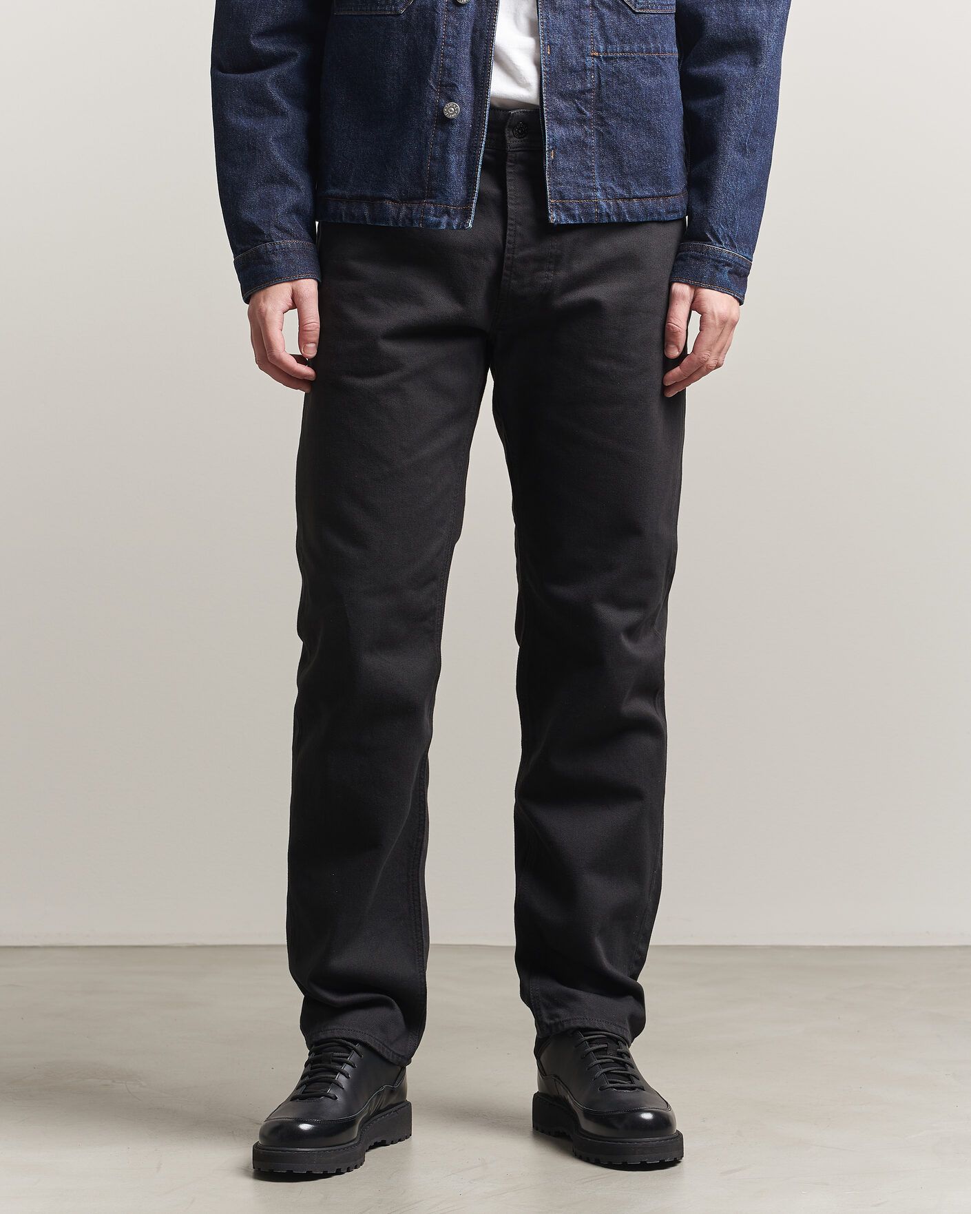 Men | Trousers | Stone Island | Straight Fit Denim Jeans Black
