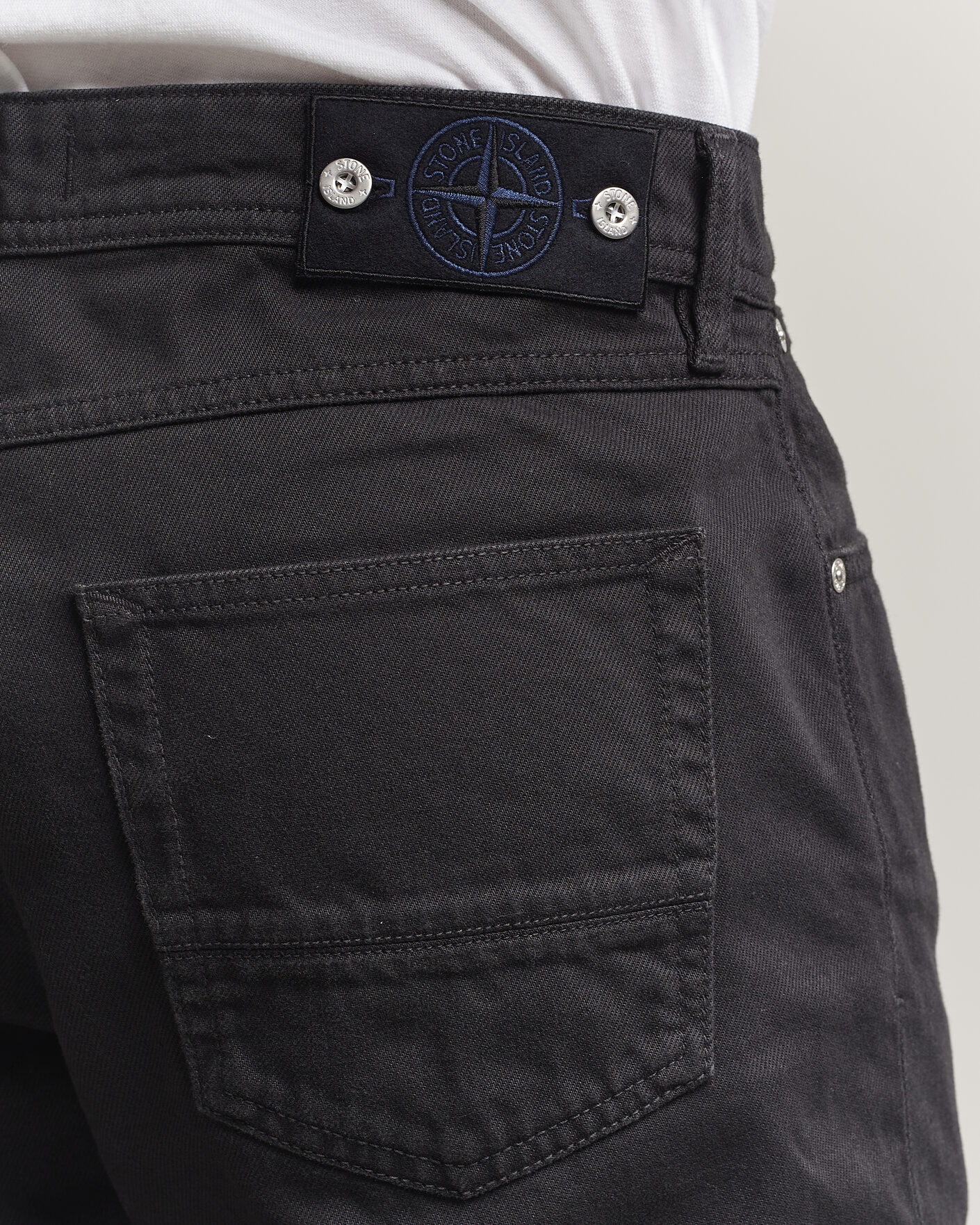 Men | Jeans | Stone Island | Straight Fit Denim Jeans Black