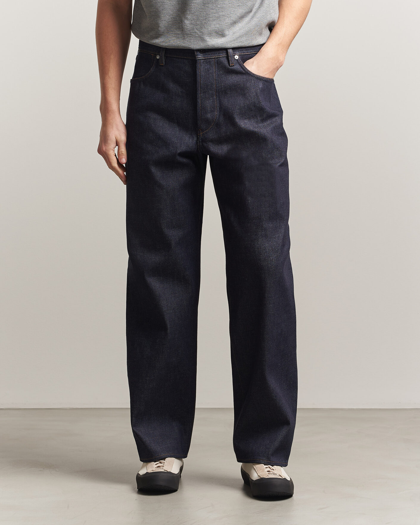 Men | Jeans | Stone Island | Loose Fit Denim Jeans Blue Raw