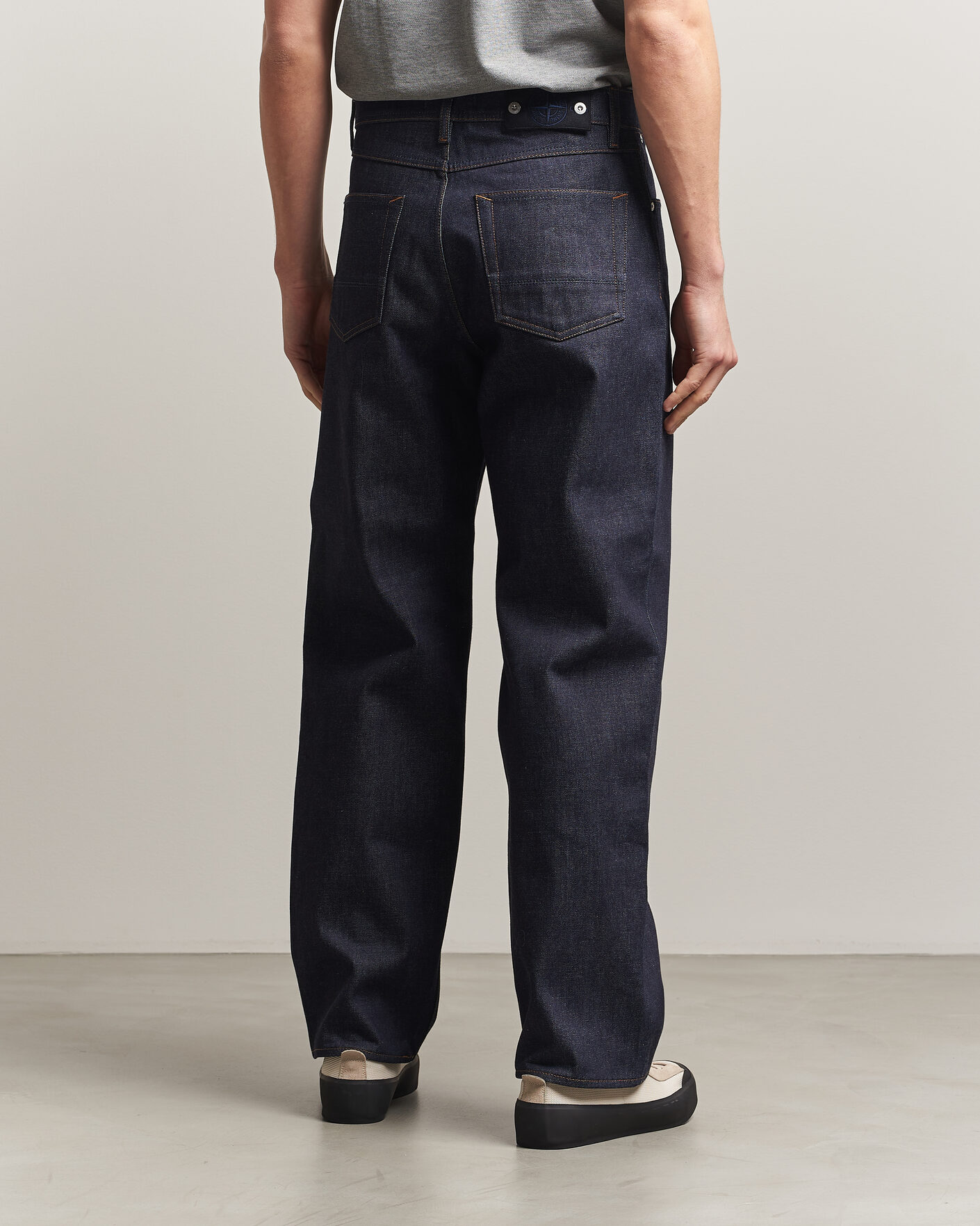Stone Island Loose Fit Denim Jeans Blue Raw at CareOfCarl.com