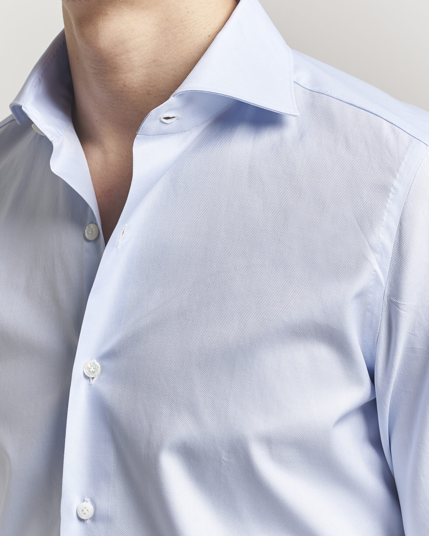 Men | Shirts | Finamore Napoli | Milano Slim Royal Oxford Dress Shirt Light Blue