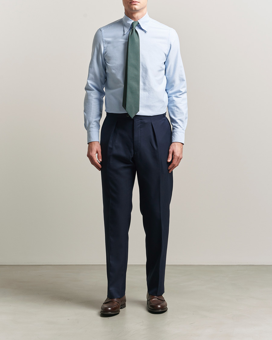 Men | Shirts | Finamore Napoli | Gaeta Oxford Button Down Shirt Light Blue