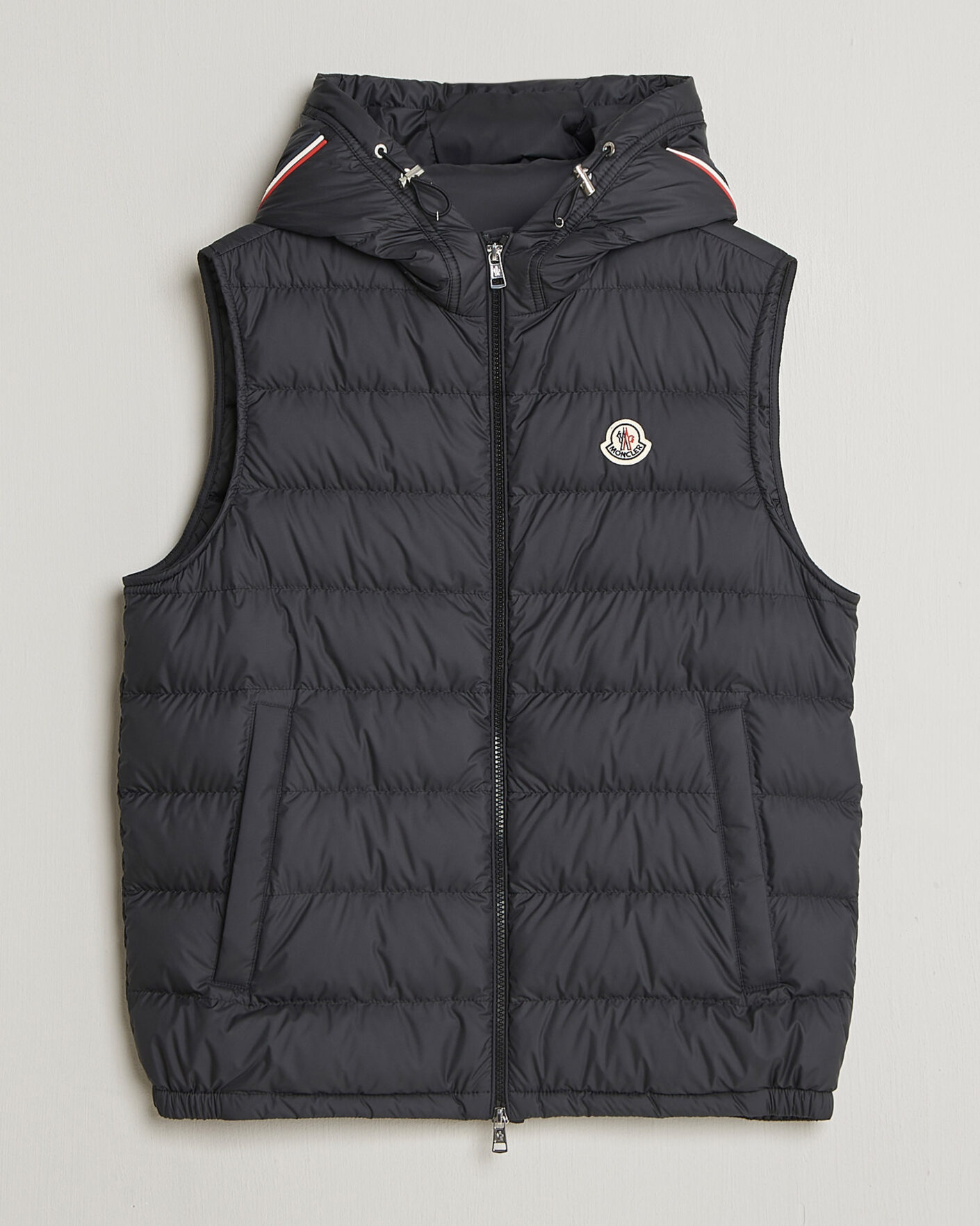 Moncler Marseillan Hooded Down Vest Black at CareOfCarl.com