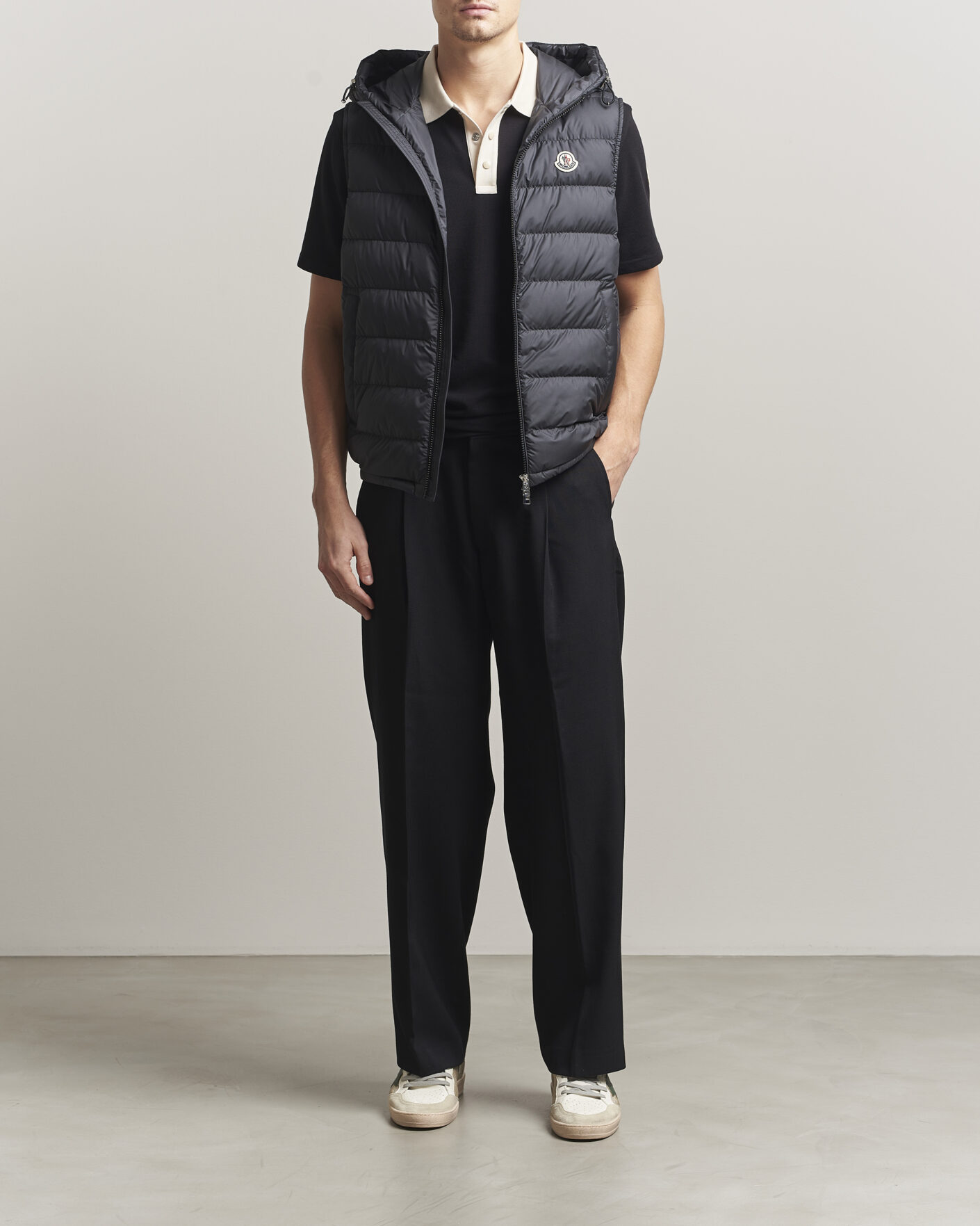 Men | Gilets | Moncler | Marseillan Hooded Down Vest Black