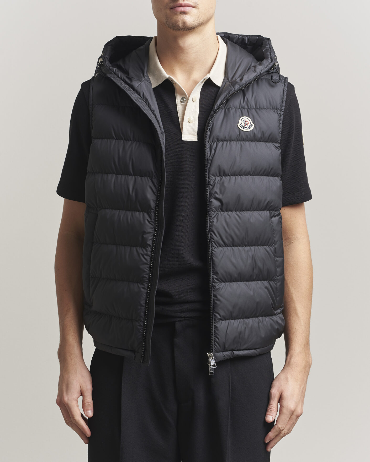 Men | Gilets | Moncler | Marseillan Hooded Down Vest Black