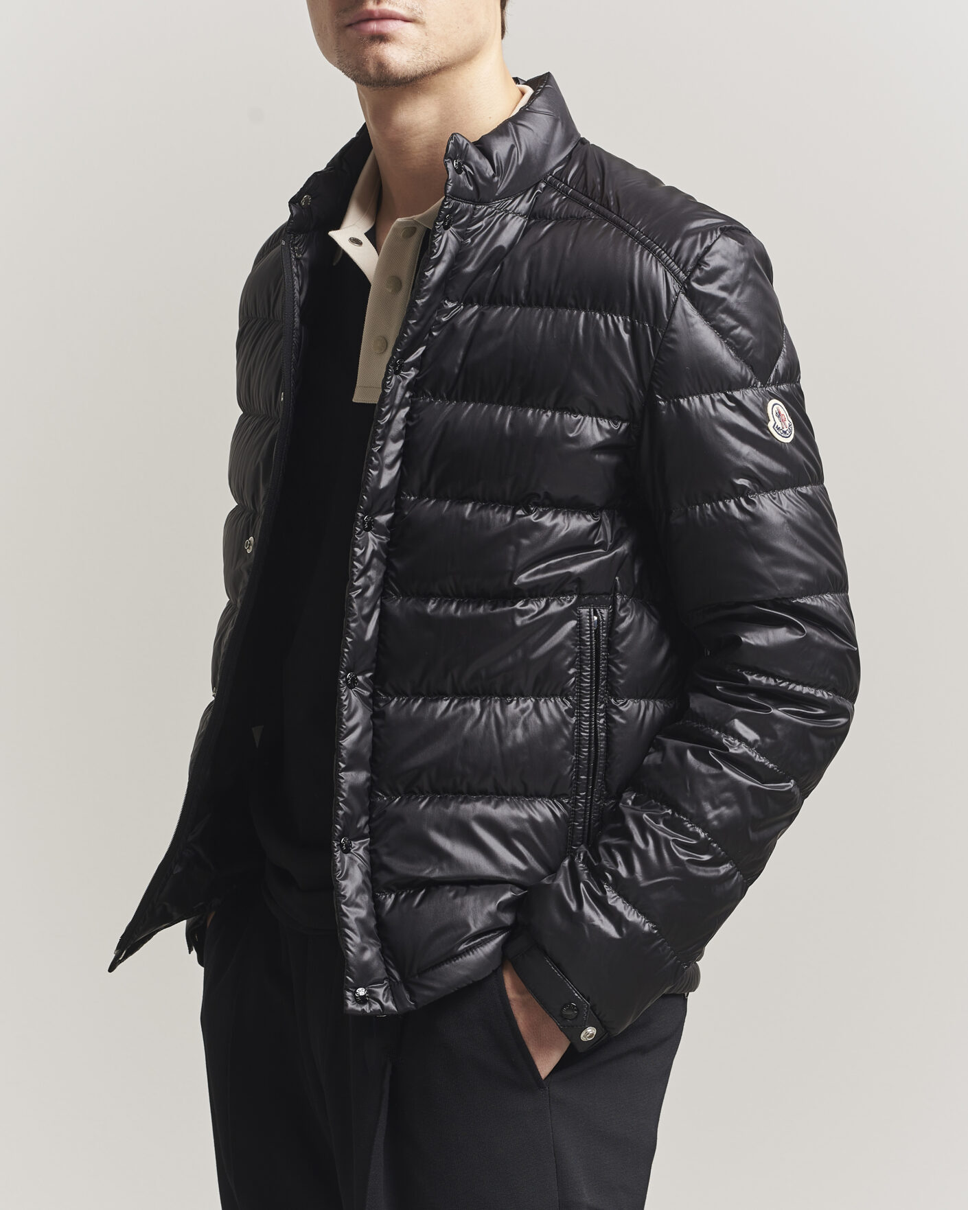 Moncler Acorus Down Jacket Black at CareOfCarl.com