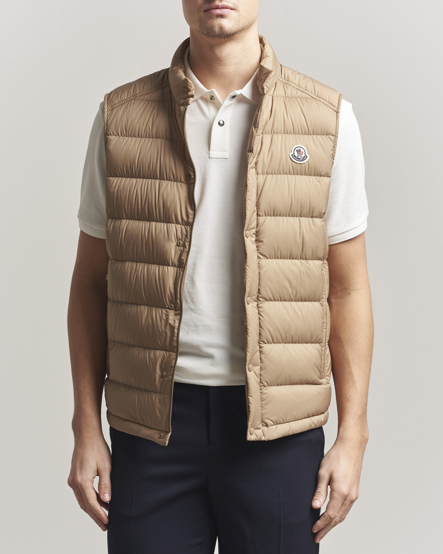 Men | Gilets | Moncler | Barthe Down Vest Tan