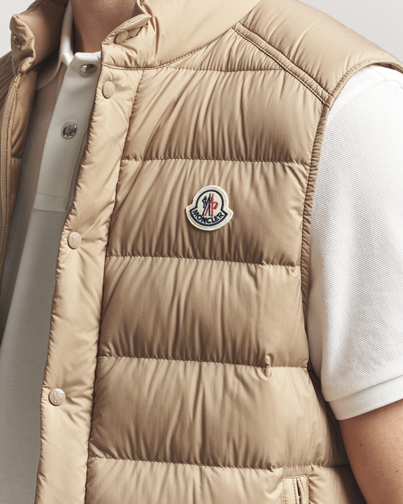 Men | Gilets | Moncler | Barthe Down Vest Tan