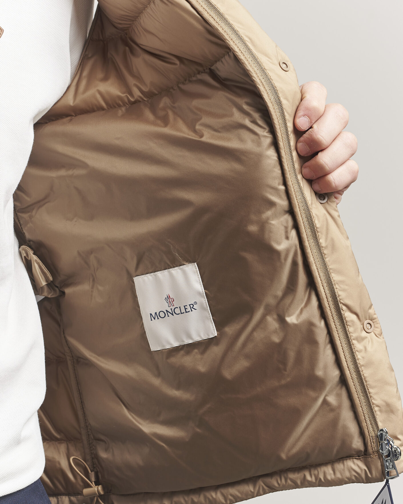 Men | Gilets | Moncler | Barthe Down Vest Tan